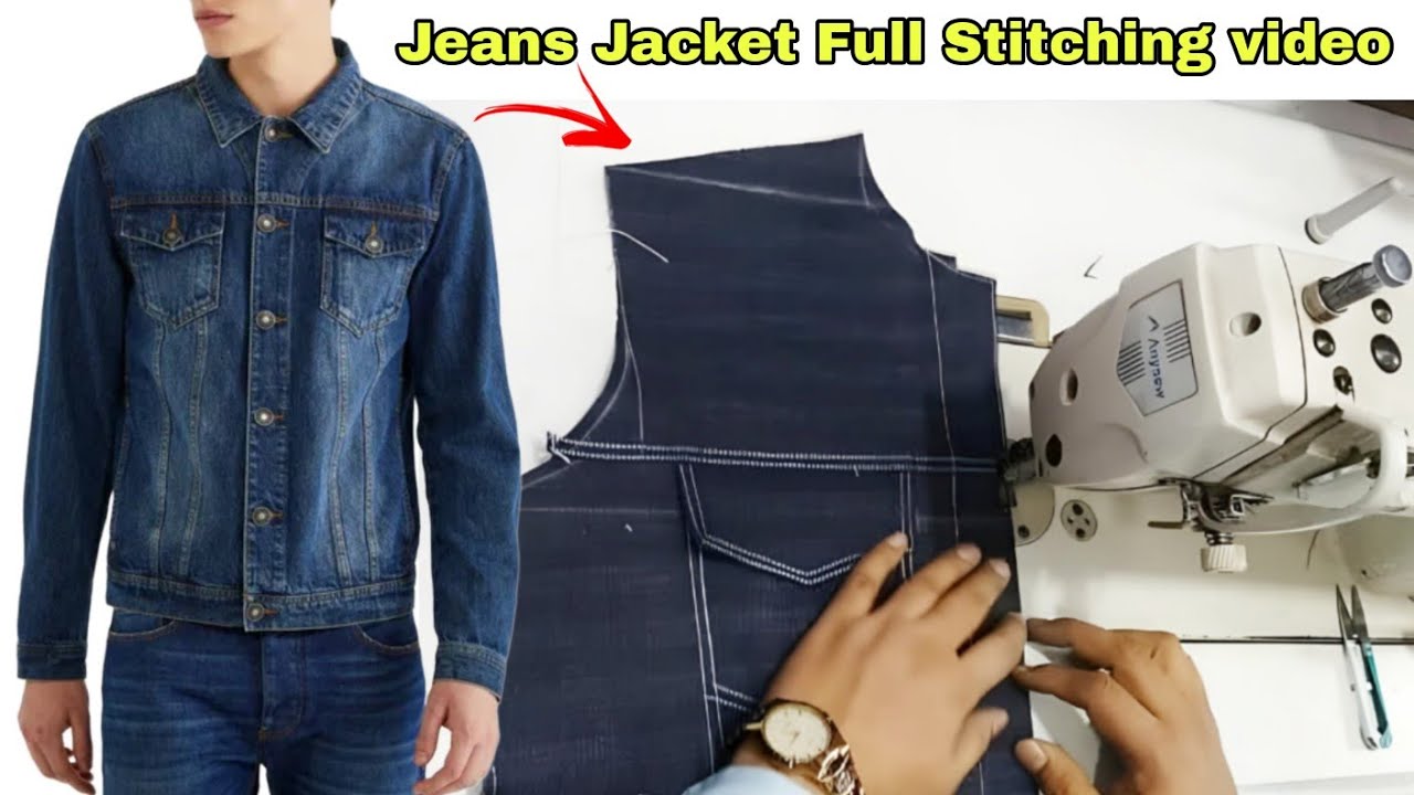 Jeans Jacket Full Stitching || Denim Jeans Jacket Stitching ⚡ || जींस जैकेट कैसे सिलते है ।