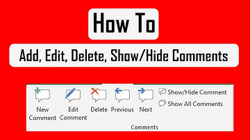 How To Add, Edit, Delete, Show and Hide Comments in Microsoft Excel
