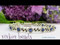 【DIY】xixkox beads ◐キャッツアイのブレスレット ビーズステッチ beaded jewelry