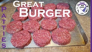 #29: Making Great Hamburger Patties. Tupperware burger press.  Whole-Cow Hamburger.