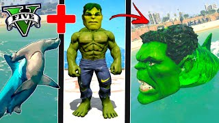 HULK + TUBARÃO = MEGALODON HULK no GTA 5 ! ( GTA V Mods )