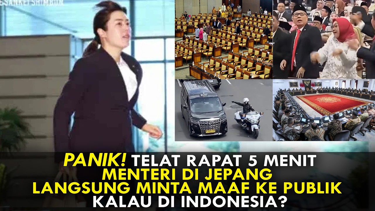 PANIK! TELAT RAPAT 5 MENIT, MENTERI DI JEPANG LANGSUNG MINTA MAAF KE PUBLIK. KALAU DI INDONESIA?