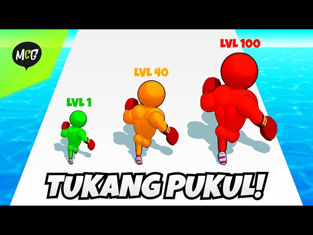 Menjadi Tukang Pukul Terkuat! - Level Up Runner class=