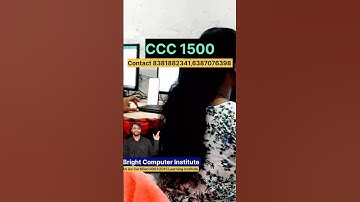 CCC COURSE GORAKHPUR | GORAKHPUR CCC COURSE | BRIGHT COMPUTER INSTITUTE GORAKHPUR | BEST COMPUTER