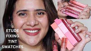 TOP 5 ETUDE FIXING LIP TINT SWATCHES IN NATURAL LIGHT |DrSmileup|