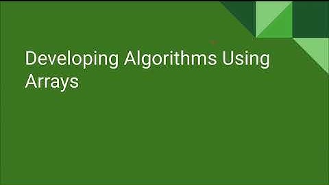 AP CS A Unit 6 Lesson 4 - Developing Algorithms using Arrays