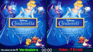 CINDERELA GAME - SET OF 7 ERRORS CINDERELA - FIND DIFFERENCES IN PRINCESS CINDERELA DISNEY screenshot 1