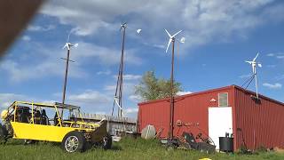 My bunch of eBay turbines in 'realistic' wind.