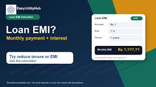 Loan EMI Calculator Demo: EMI, Interest, Prepayment, and Schedule screenshot 4