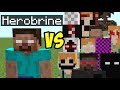 Herobrine vs all Сreepypasta mobs in minecraft