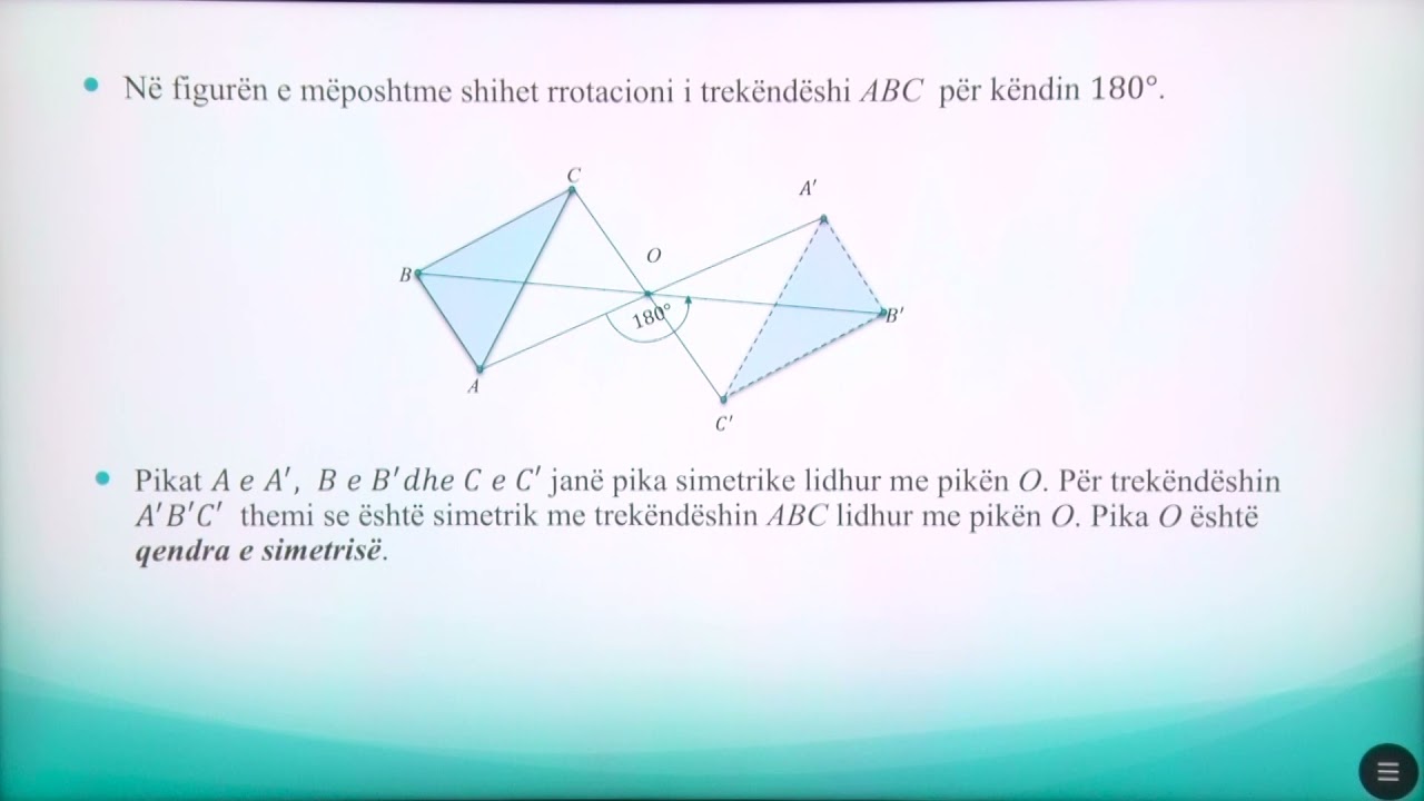 8 02 070 - Java 18 - Matematikë - simetria qendrore