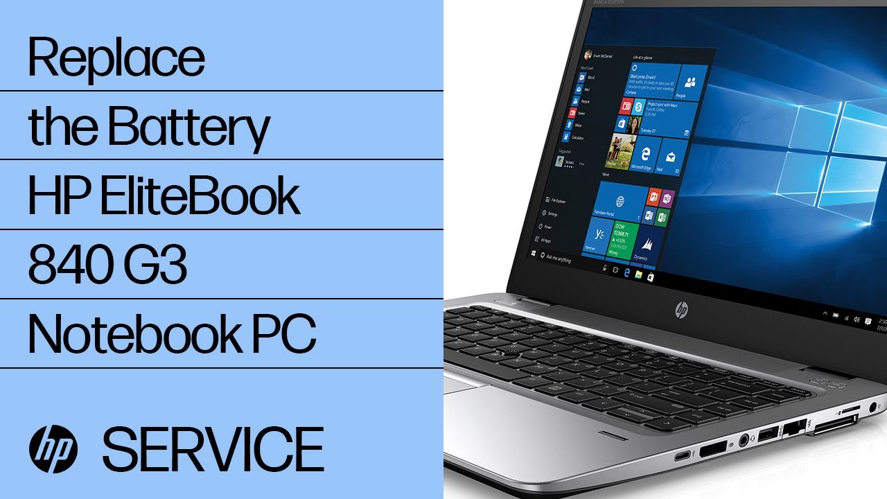 Replace the Battery | HP EliteBook 840 G3 Notebook PC | HP