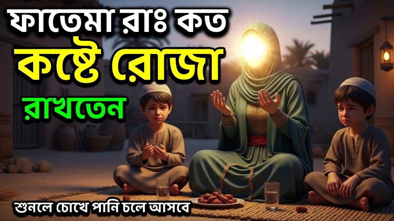 ফাতেমা (রা.) না খেয়ে রোজা রাখলেন! মা ফাতেমার কষ্টের রোজার সত্য ঘটনা | Islamic moral story #story