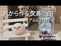 【文鳥 白】コロンなのにリアル⁈近道は目の周りと尾の形✨コロコロ動物園＃6