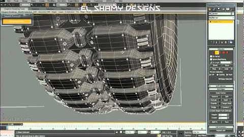 El shamy Designs-How to Model 3D Car Tire By 3D Max-part  3