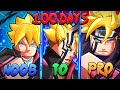 Spent 100 days going from noob to boruto uzumaki in shindo life  rellgames