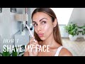 HOW I SHAVE MY FACE! | Smooth Glowing Skin | Annie Jaffrey