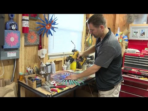 Tin man of South Tampa turns old cans into flowers