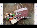 How to make easy paper bag using a4 sheet  tvm crafts  tiruvannamalai crafts