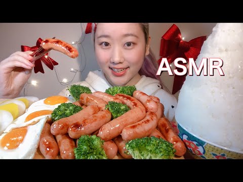 ASMR ウインナー定食 Sausage 소시지【咀嚼音/Mukbang/Eating Sounds】