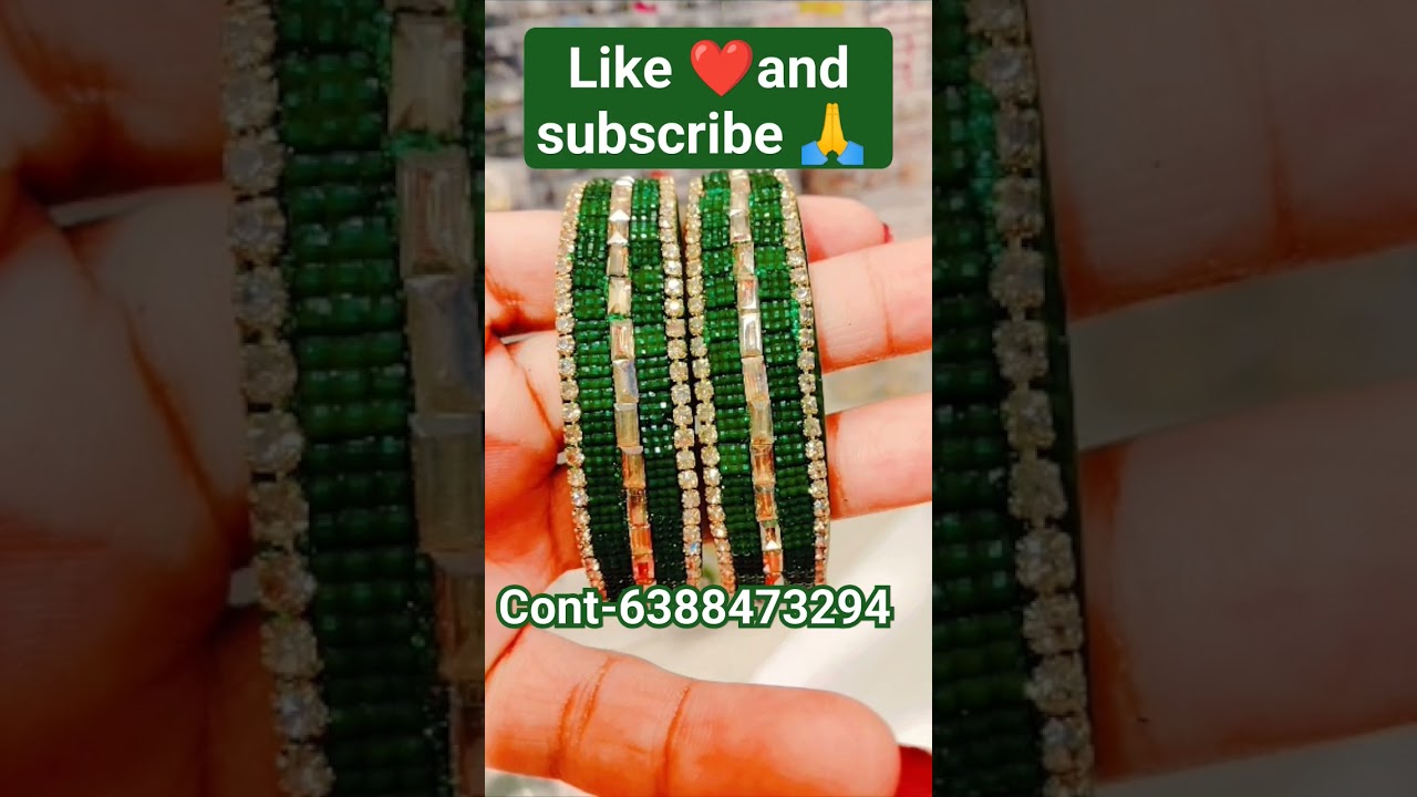 green fancy kangan set cont-6307297073  