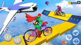 Mega Ramps Superhero BMX GT Stunt Racing - Android Gameplay #2 screenshot 2
