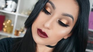 FULL FACE DRUGSTORE HOLIDAY MAKEUP TUTORIAL | BEAUTYYBIRD