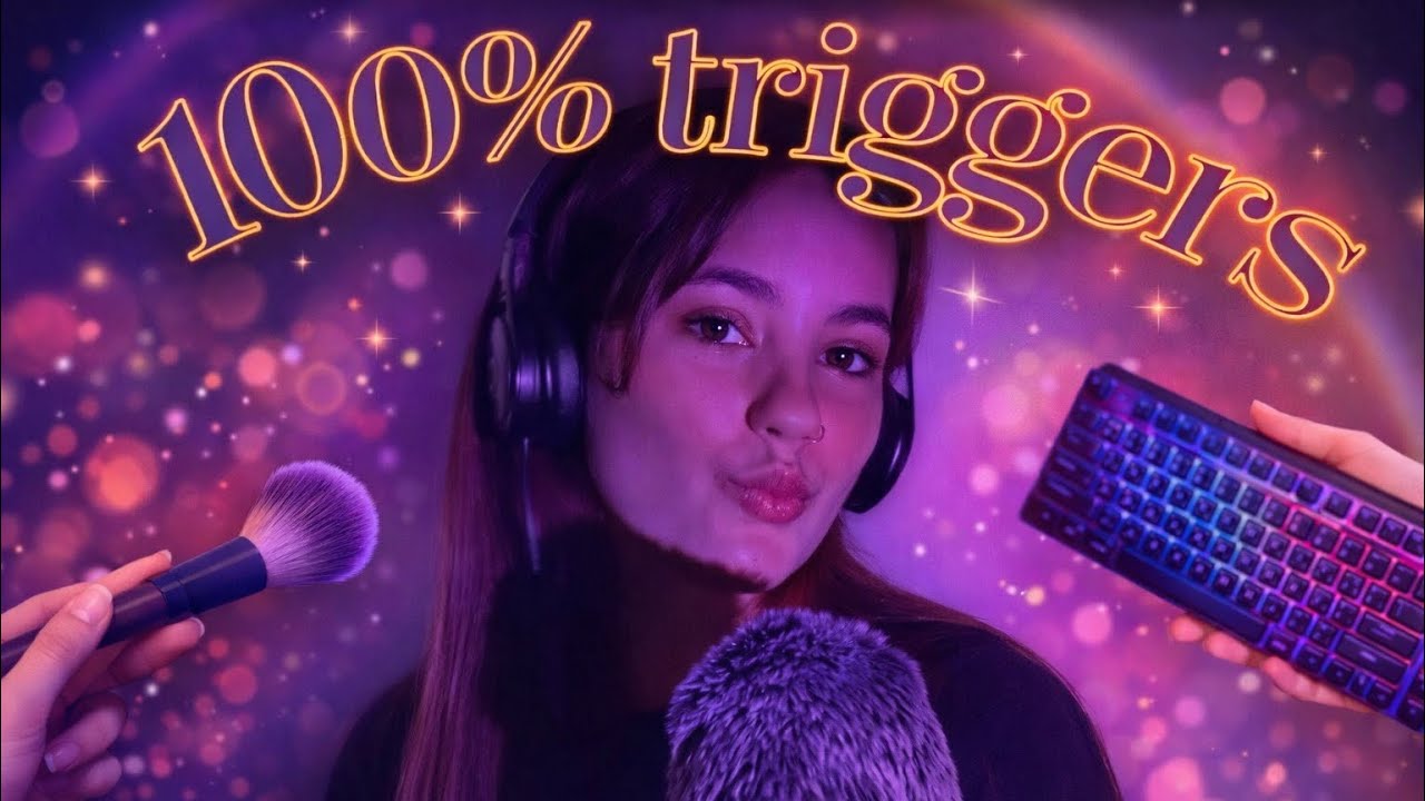 ASMR 100% triggers💖💤 (bruits de bouche,tapping,fabric sounds..) 