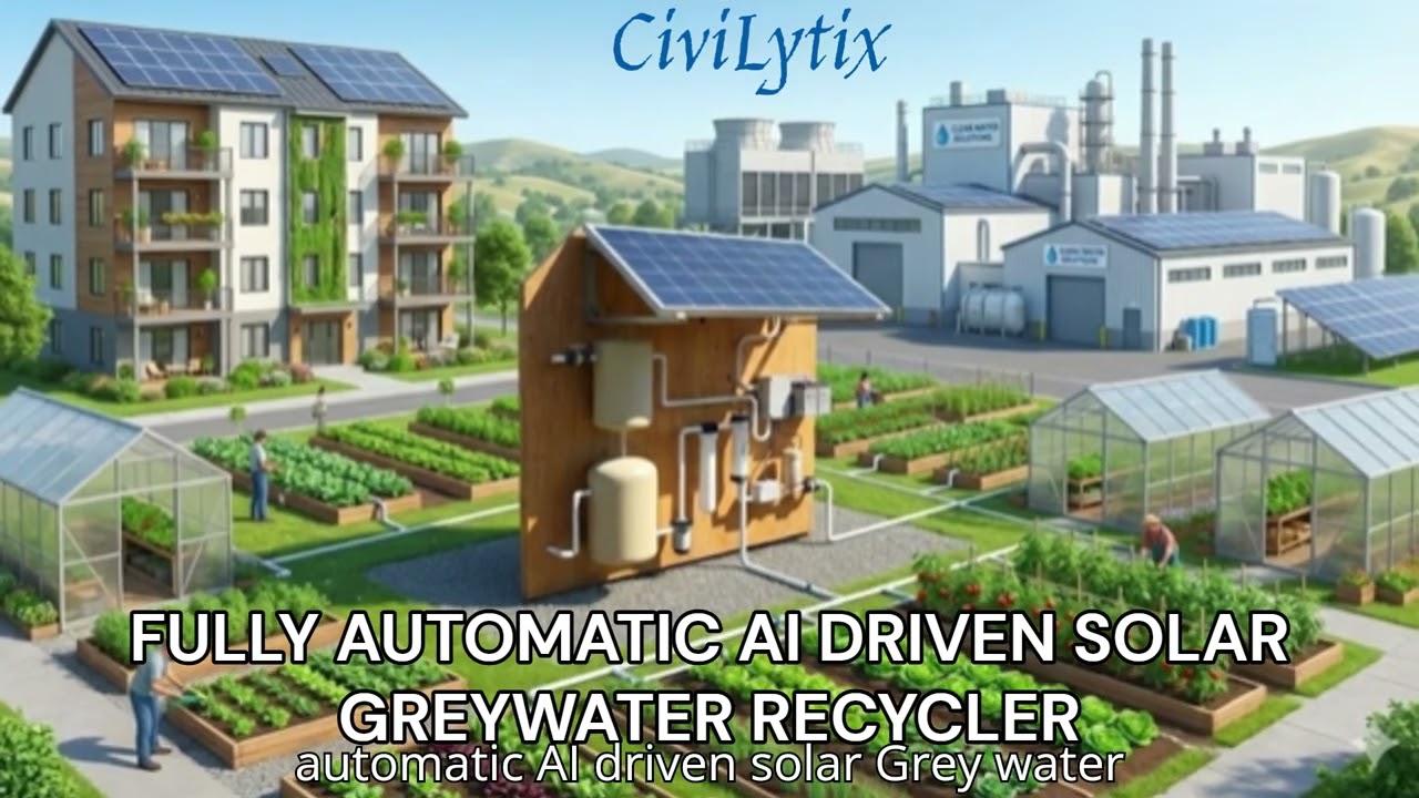 Fully Automatic, AI driven, Solar Greywater Recycling System