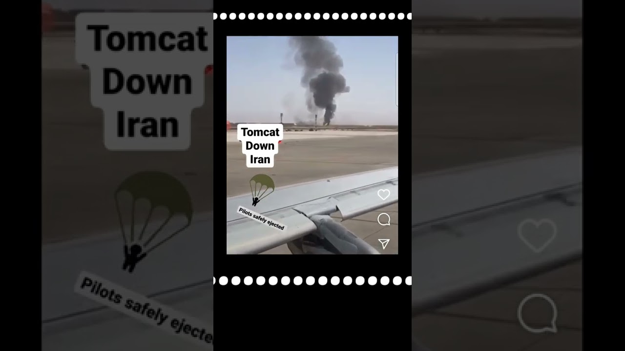 Iranian F-14 Tomcat has crashed during a training flight both Pilots ejected