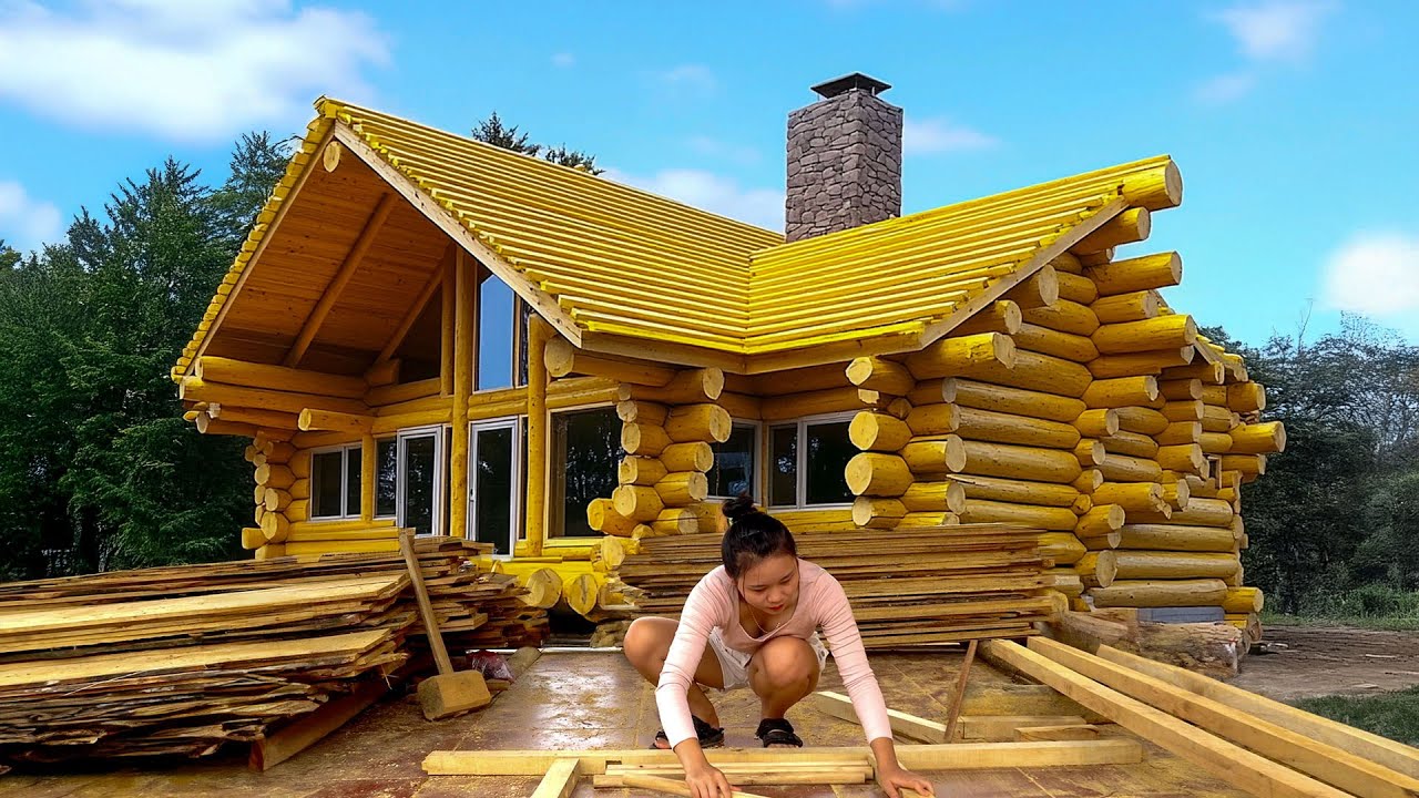 Building the Most Beautiful Log Home | How to Quickly Build a Big Farmhouse