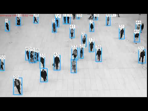 Second tests object detection + tracking + ID persistance - People Counter Application