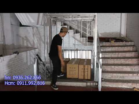 Video Lắp đặt thi công thang nâng hàng đơn giản , công trình... - youtube