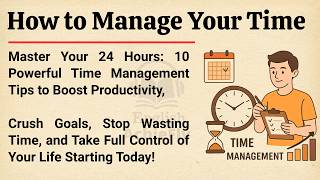 How to Manage Your Time -  10 Time Management Tips || Improve Your English Fluency ✅️