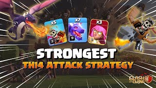 STRONGEST Th14 vs Th16 Attack Strategy is UNSTOPPABLE | Super Archer Blimp Dragons | Clash of Clans