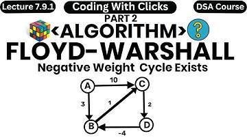 Floyd Warshall Algorithm in Data Structure | Floyd Warshall Algorithm in Graph Theory | DSA Course