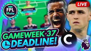 FPL GW37 DEADLINE STREAM ⏰ Q&A, NEWS & TRANSFERS! 🚨 | Gameweek 37 Fantasy Premier League 2023/24