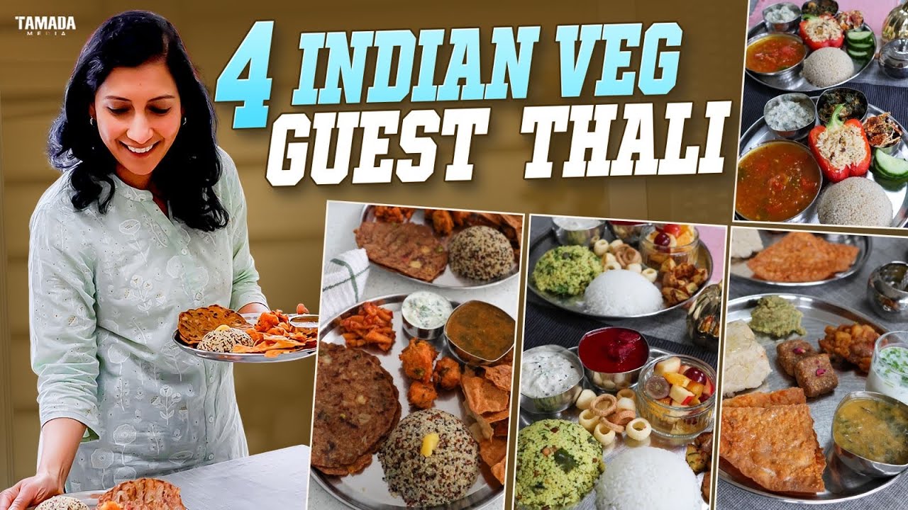 4 Veg Lunch Thali recipes | Restaurant Style Guest Thali Recipes | Indian Meal Prep | @its.sushmas 