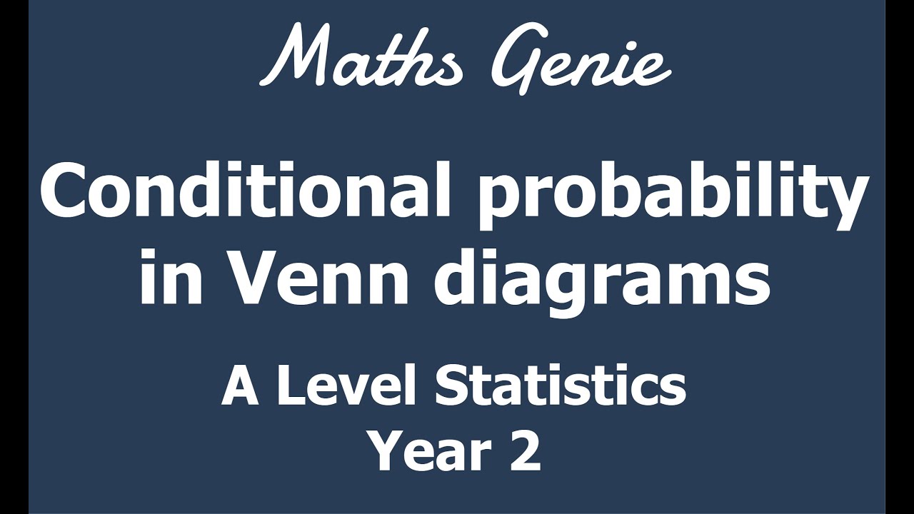 Conditional probability in Venn diagrams - YouTube