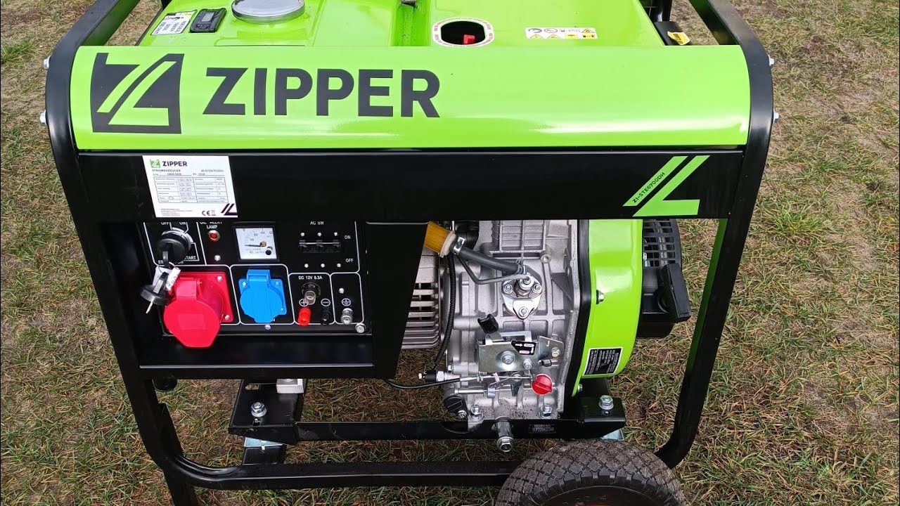 Agregat prądotwórczy, generator prądu ZIPPER ZISTE6700DH Diesel. Krótka prezentacja. cz.1 YouTube