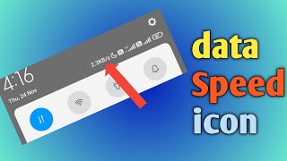 data Speed icon show || How To Enable Internet Speed Meter On notification Bar in mi