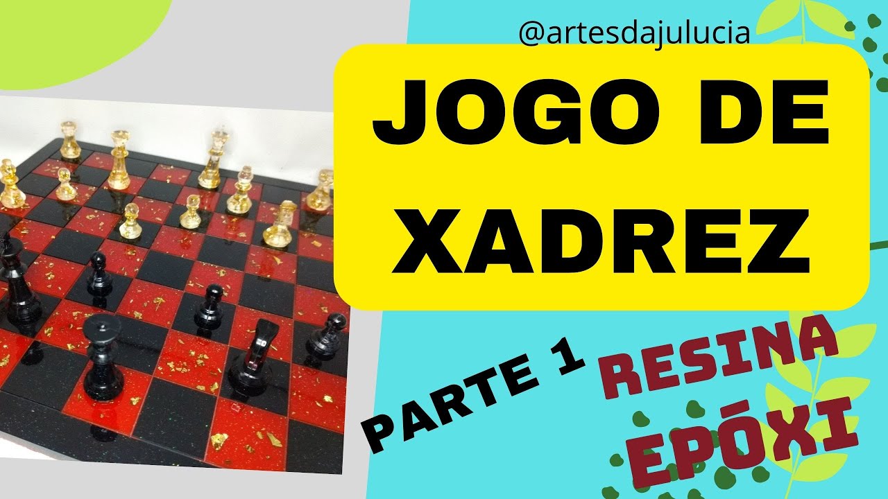 Jogo de Xadrez em Resina | Vermelho