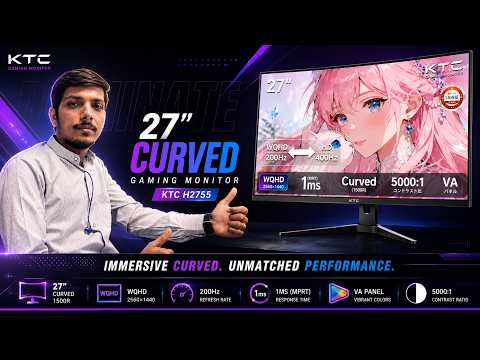 KTC H27S5 27-inch Curved WQHD@200Hz And HD@400Hz Monitor Launched - Explained All Spec, Features
