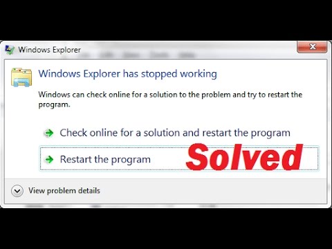 Vista Explorer Stopped Working Loop