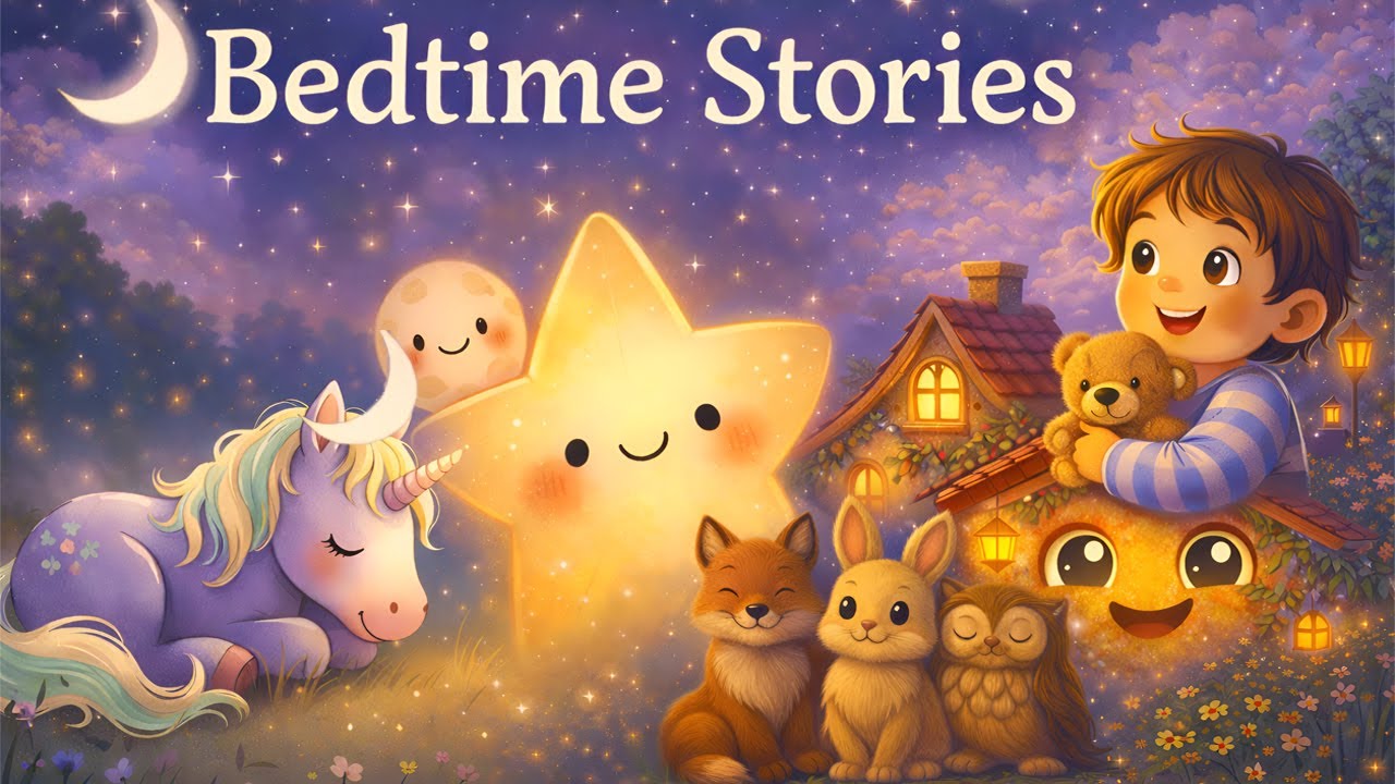 4in1 BEDTIME Stories for Kids 😴 | Calm Sleep Stories for Toddlers to Relax & Fall Asleep 🛏️💤