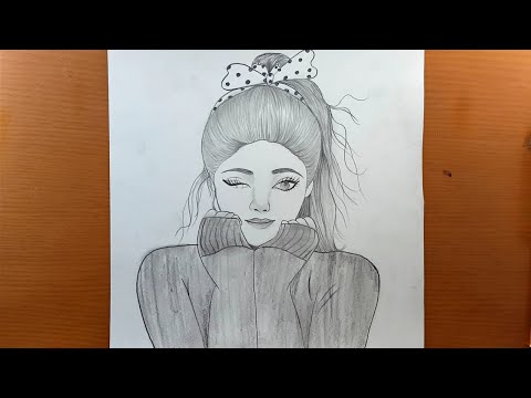 Vídeo: Como Desenhar Uma Garota A Lápis Em Etapas