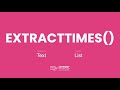 AppSheet EXTRACTTIMES() Expression