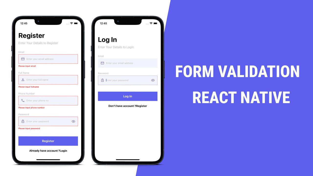 React Native Custom Input And Input Validation