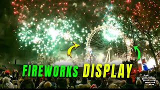 New Year's Countdown and Brilliant Fireworks