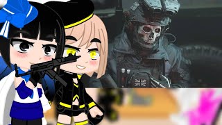 Nikke The Goddess of Victory React to there Commander as Ghost Riley (COD)